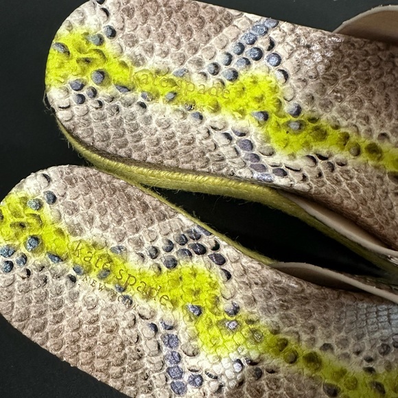 Kate Spade Zia Platform Sandals Size 9 Faux Snakeskin - Picture 4 of 5